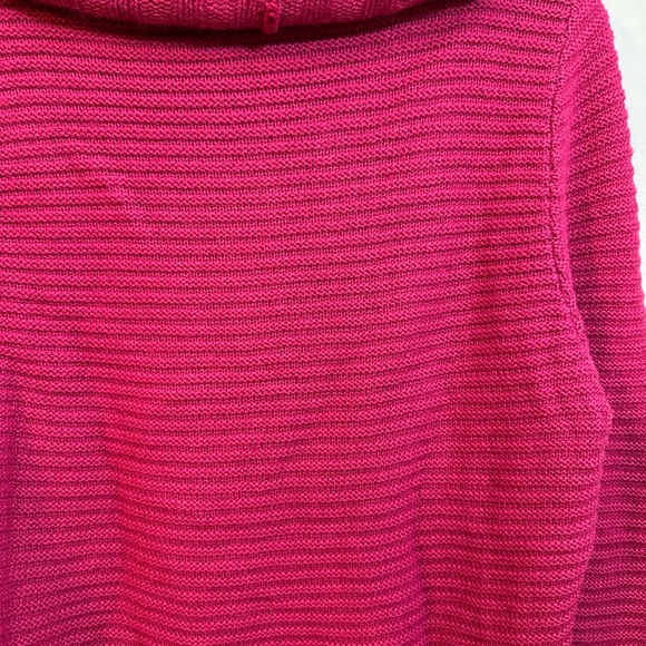 Lafayette 148 100% Cashmere Magenta Cowl Neck Sweater Large - Picture 9 of 11